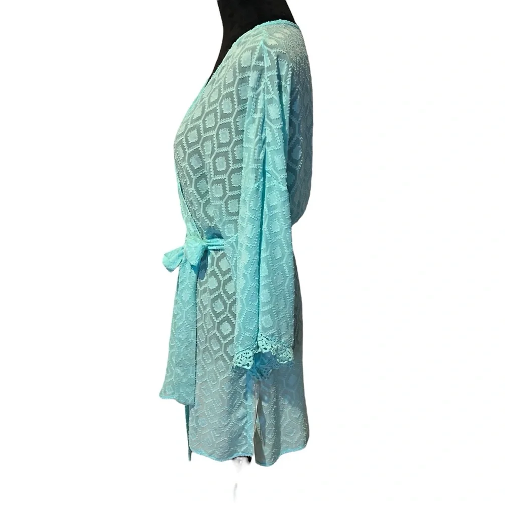 NWT In Bloom by Jonquil Sheer Robe Size Large - Picture 2 of 5